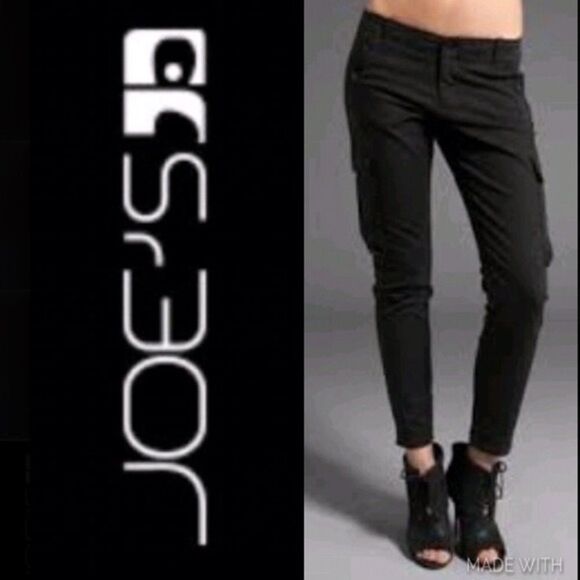 Joes‎ jeans black cropped fitted cargo pants - Picture 8 of 8